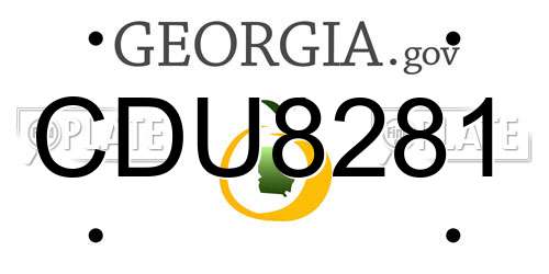 CDU8281 Georgia License Plate