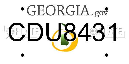 CDU8431 Georgia License Plate