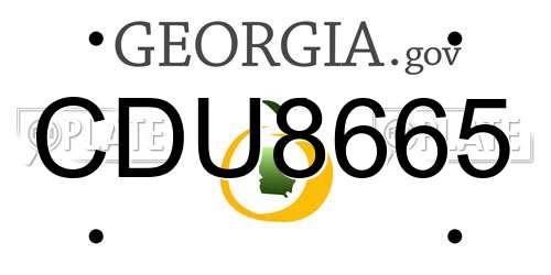 CDU8665 Georgia License Plate