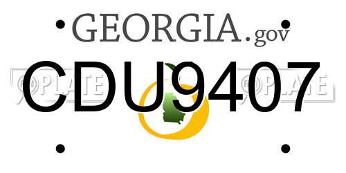 CDU9407 Georgia License Plate