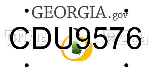 CDU9576 Georgia License Plate