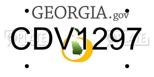 CDV1297 Georgia License Plate