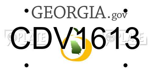 CDV1613 Georgia License Plate