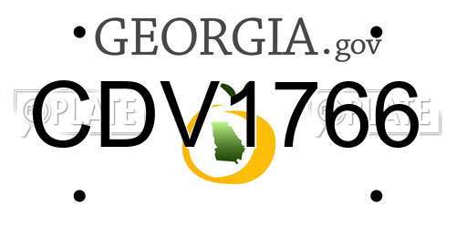 CDV1766 Georgia License Plate