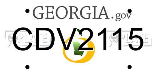 CDV2115 Georgia License Plate