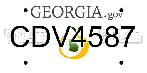CDV4587 Georgia License Plate