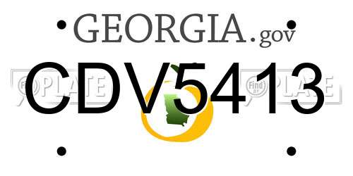 CDV5413 Georgia License Plate