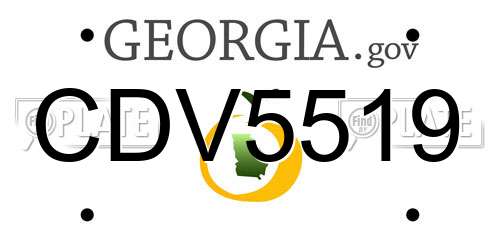 CDV5519 Georgia License Plate