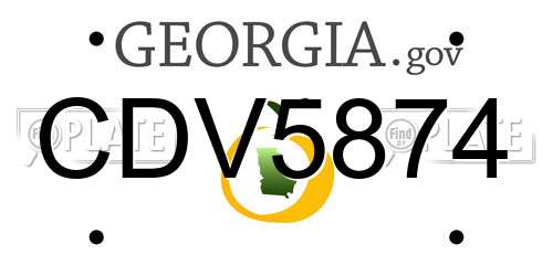 CDV5874 Georgia License Plate