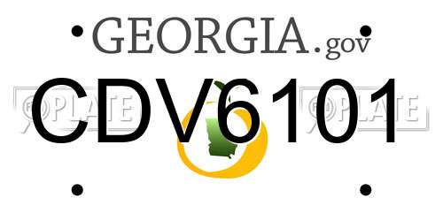 CDV6101 Georgia License Plate