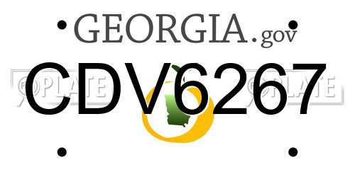 CDV6267 Georgia License Plate