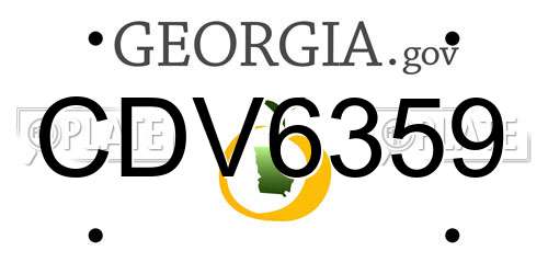 CDV6359 Georgia License Plate