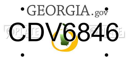 CDV6846 Georgia License Plate
