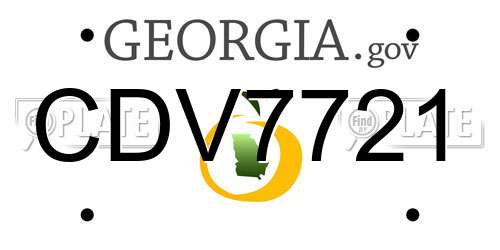 CDV7721 Georgia License Plate