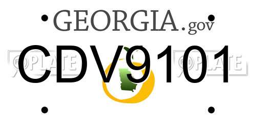 CDV9101 Georgia License Plate