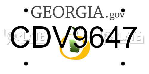 CDV9647 Georgia License Plate