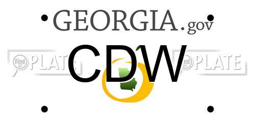 CDW Georgia License Plate