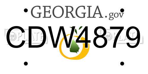 CDW4879 Georgia License Plate