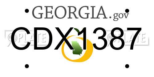CDX1387 Georgia License Plate