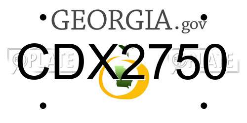 CDX2750 Georgia License Plate
