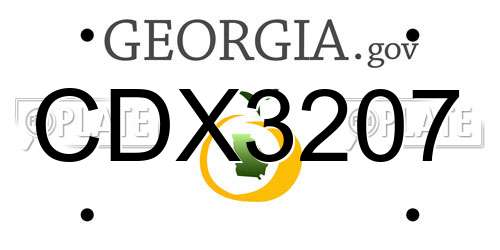 CDX3207 Georgia License Plate