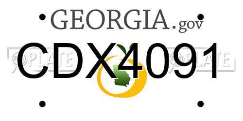 CDX4091 Georgia License Plate