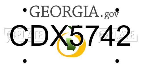 CDX5742 Georgia License Plate