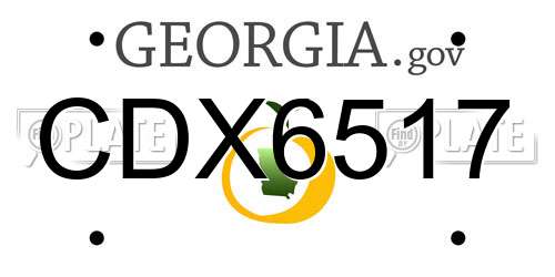 CDX6517 Georgia License Plate