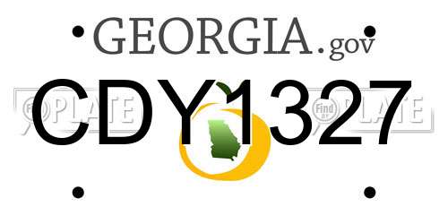 CDY1327 Georgia License Plate