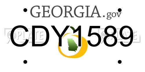 CDY1589 Georgia License Plate