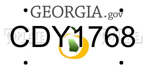 CDY1768 Georgia License Plate