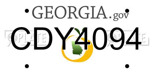 CDY4094 Georgia License Plate