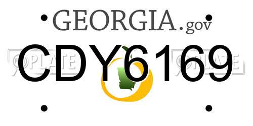 CDY6169 Georgia License Plate