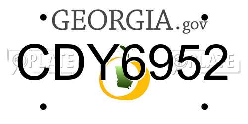 CDY6952 Georgia License Plate