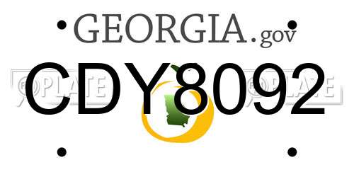 CDY8092 Georgia License Plate