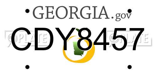 CDY8457 Georgia License Plate