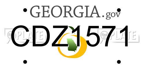 CDZ1571 Georgia License Plate