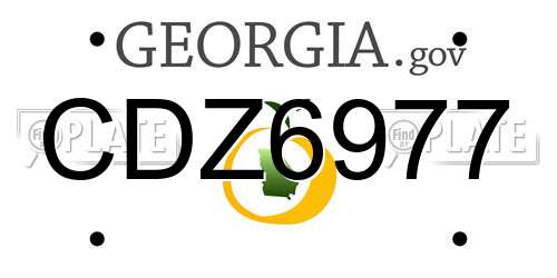 CDZ6977 Georgia License Plate