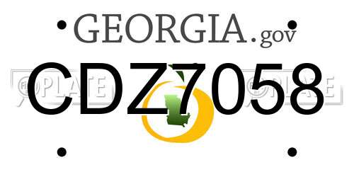 CDZ7058 Georgia License Plate