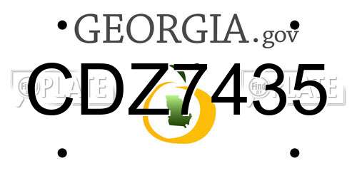 CDZ7435 Georgia License Plate