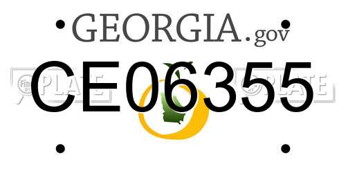 CE06355 Georgia License Plate