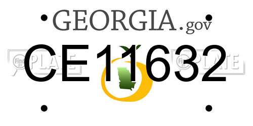 CE11632 Georgia License Plate