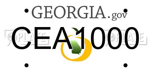 CEA1000 Georgia License Plate