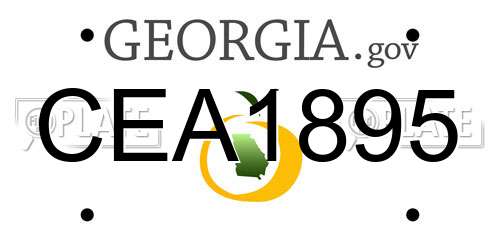 CEA1895 Georgia License Plate