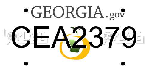 CEA2379 Georgia License Plate