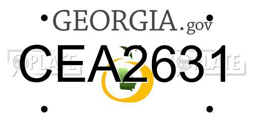 CEA2631 Georgia License Plate