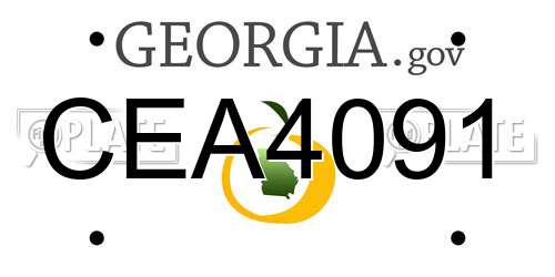CEA4091 Georgia License Plate