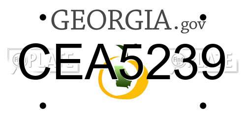 CEA5239 Georgia License Plate
