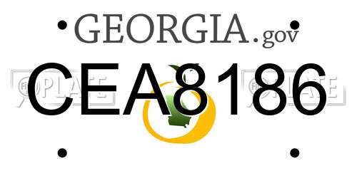 CEA8186 Georgia License Plate