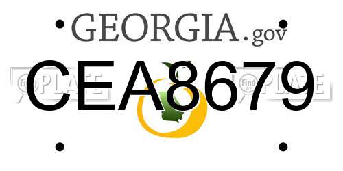 CEA8679 Georgia License Plate